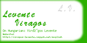 levente viragos business card